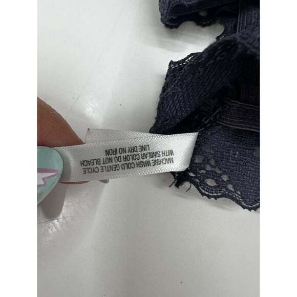 True by Rue 21 Womens Bralette Size Small Blue Lace Strappy Side - Picture 5 of 10